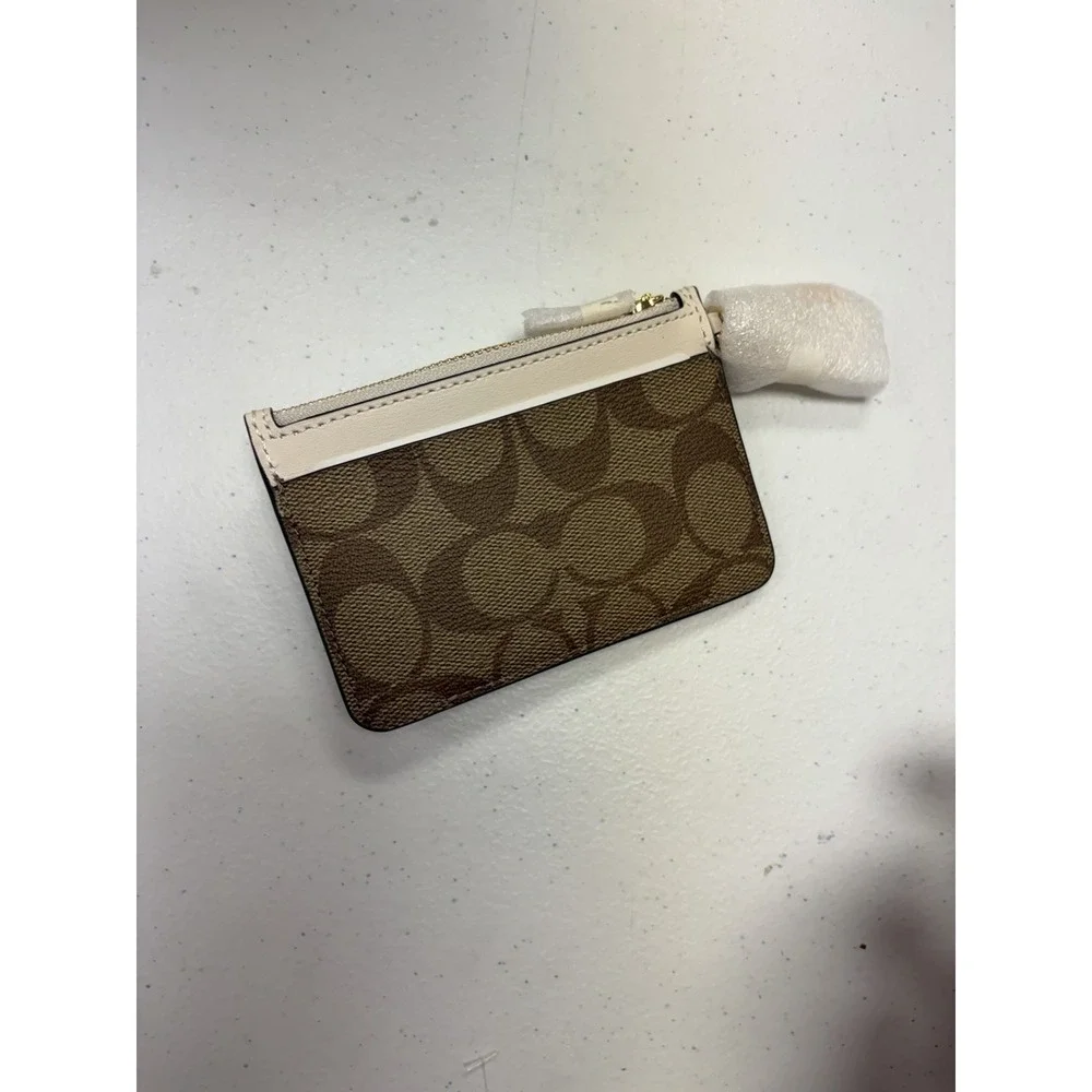 New COACH Signature Wallet & Card Case Set Authentic Key ring  NWOT